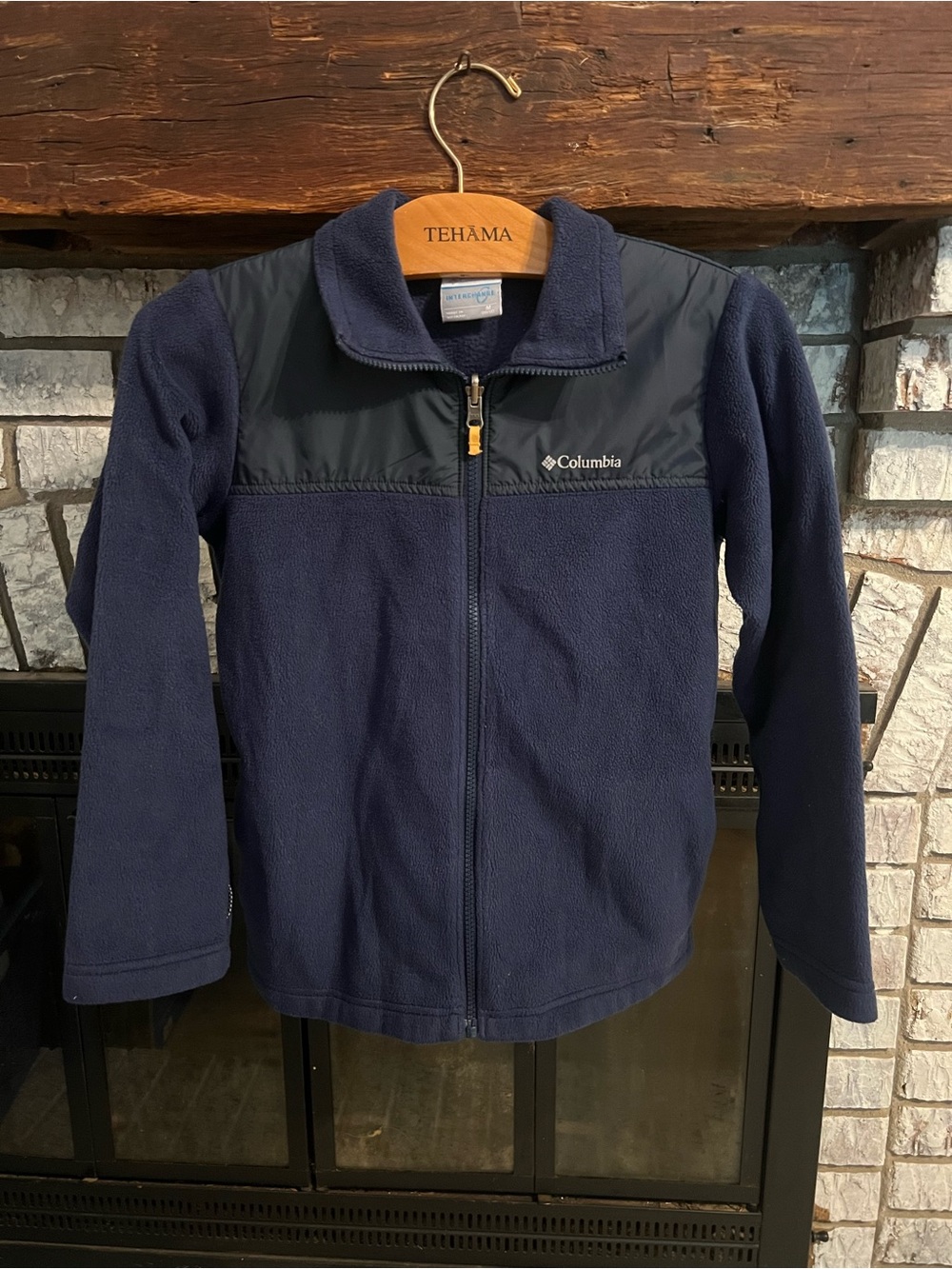 Columbia Kids Navy/Black Full-Zip Fleece Jacket